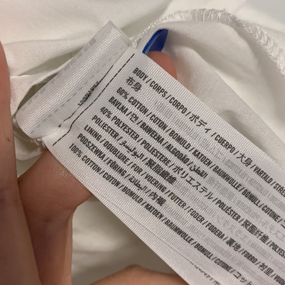 ABERCROMBIE AND FITCH WOMENS WHITE PUFF SLEEVE MINI DRESS MEDIUM PETITE NEW TAGS - Picture 6 of 8